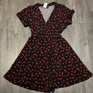 Cherry Print Women's Dress Size 2 Torrid